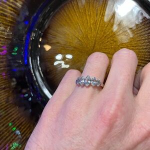 Vintage 10K Yellow Gold & 14K White Gold Aquamarine Custom Ring 2.92g Total